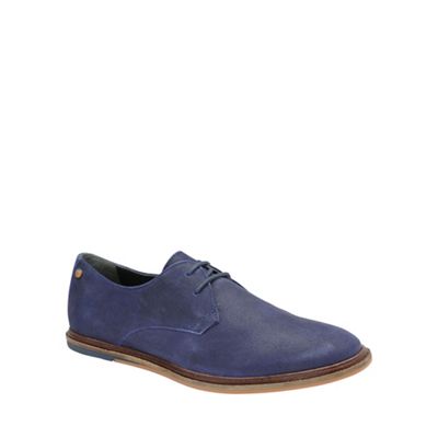Blue 'Burley' mens flat lace up shoes